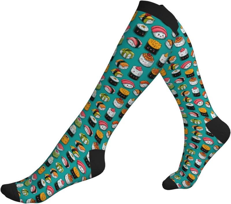 thmnj Compression Socks Knee High Support Socks for Women Men Circulation Stockings for Athletic Running Cycling Flying - Image 5
